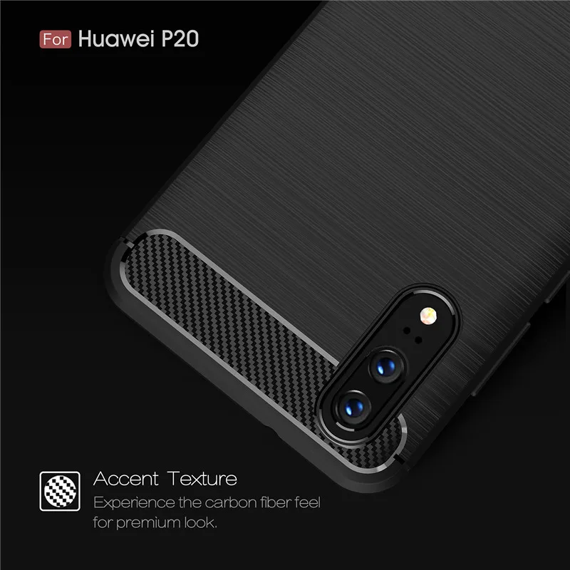

For Case Huawei P20 Cover Shockproof TPU Brushed Back Case For Huawei P20 Case For Huawei P 20 Phone Shell Capa Funda 5.7