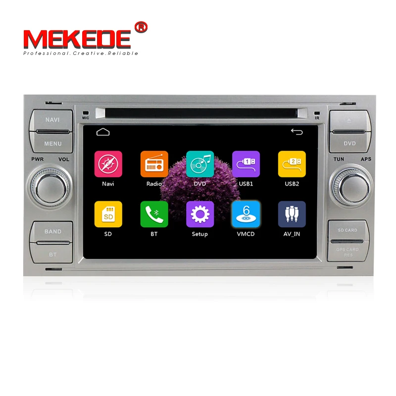 7-дюймовый 2din windows Ce6.0 машинный DVD проигрыватель для Ford Focus C-Max Connect Fiesta Fusion Galaxy Kuga Mondeo S-Max
