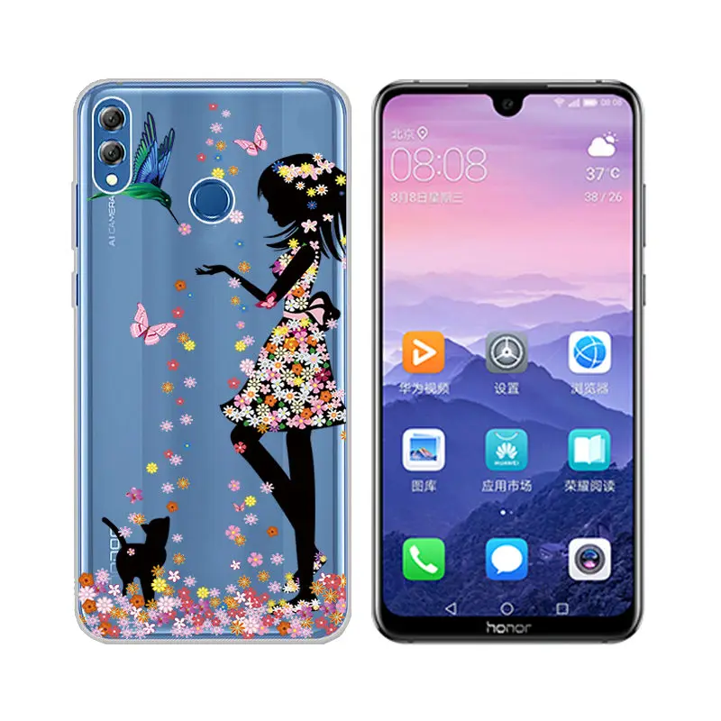 Arvin силиконовые чехлы для Huawei Honor 8X мягкий ТПУ чехол 6X 4X 4A 5X V8 8 5C окрашенный Max |