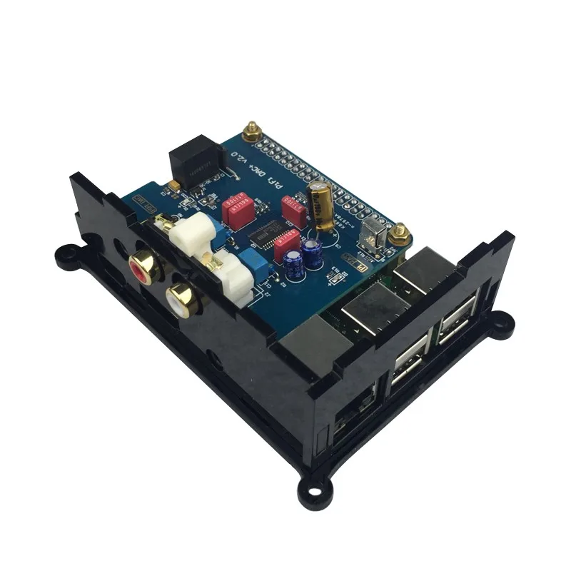 Акриловый чехол для Raspberry Pi 3 цифровая звуковая карта HIFI DAC аудио I2S интерфейс