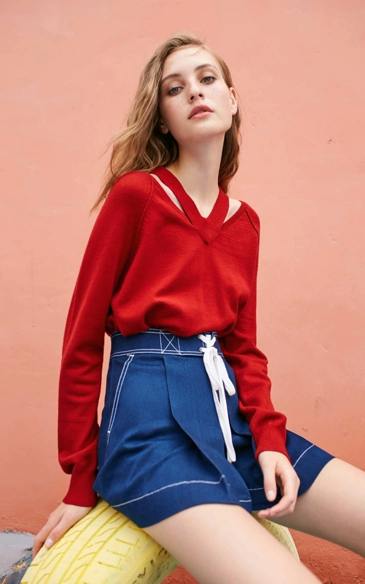 Vero Moda тонкий свитер женский полый уличная одежда рукав чистый вязаный свитер для женщин | 318313504