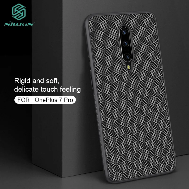 Для OnePlus 7 Pro Чехол NILKIN из синтетического углеродного волокна Жесткий PC телефон задняя крышка для OnePlus 7 Pro Телефон оболочка