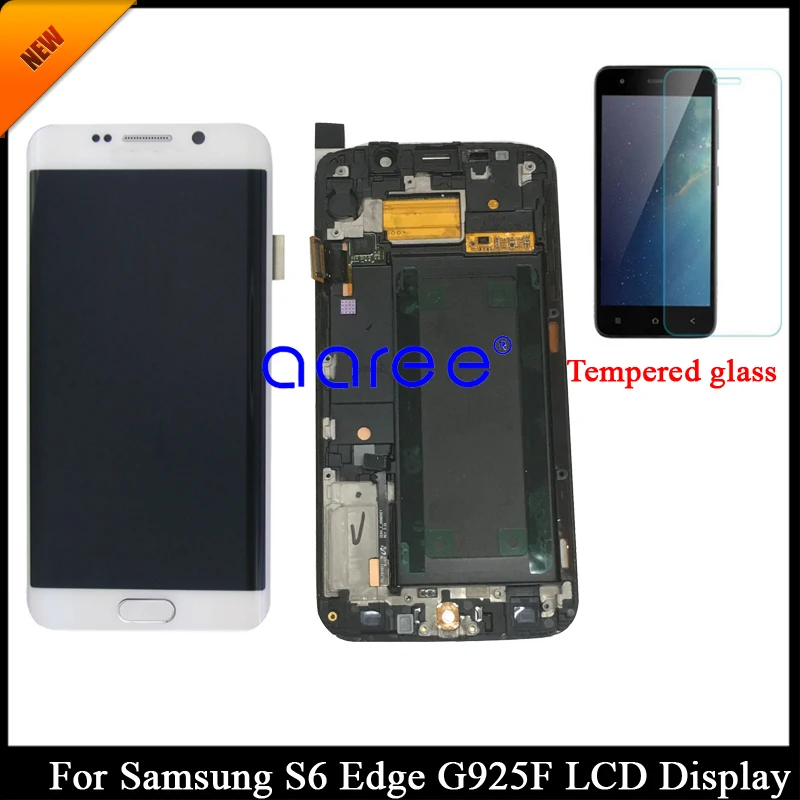 100% протестированный Super AMOLED для SAMSUNG S6 edge G925F ЖК-дисплей Samsung Edge ЖК-экран с