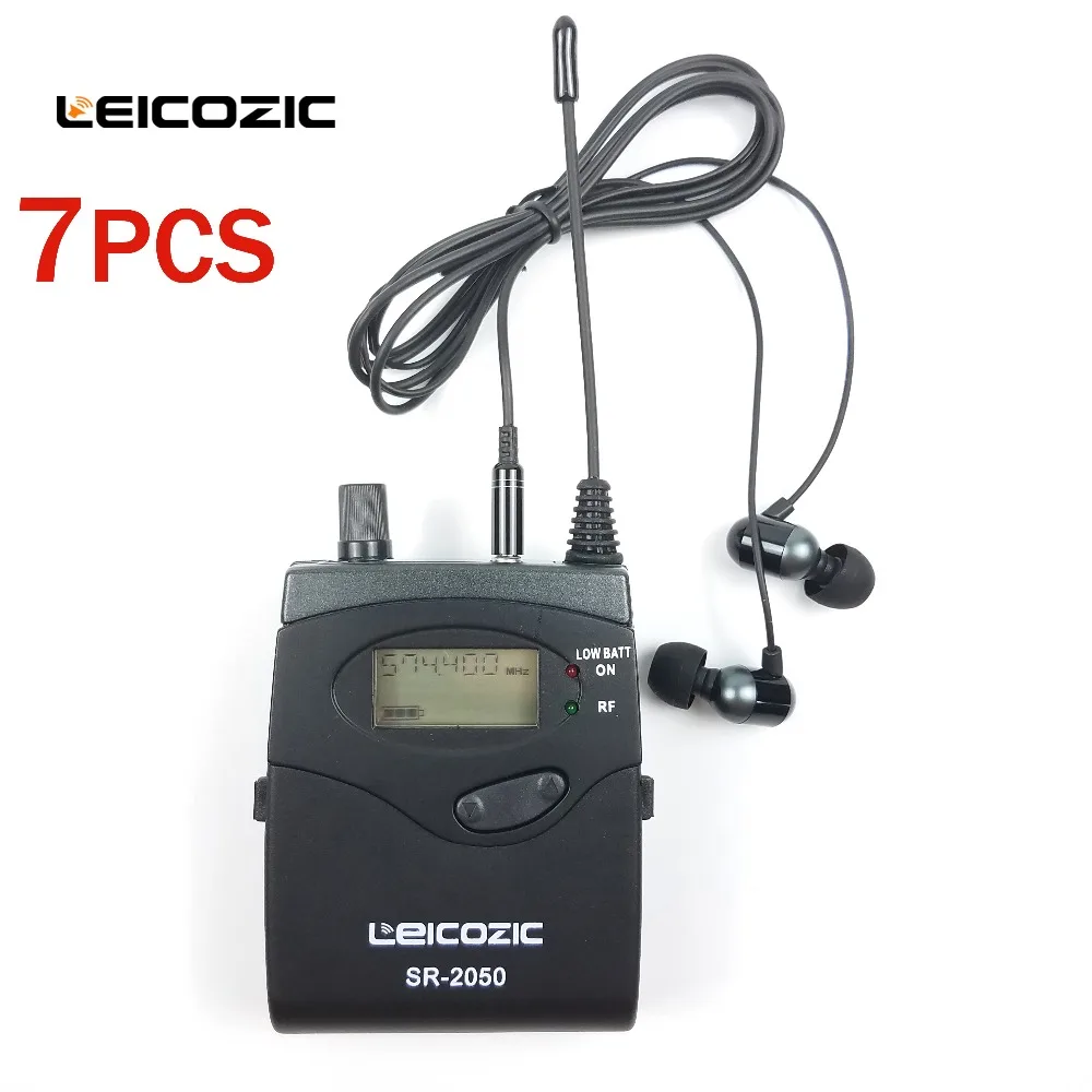 구매 Leicozic SR2050 Iem 무선 귀 모니터 시스템, 7 수신기 전문 모니터 귀 모니터링 시스템 무대 녹음 스튜디오