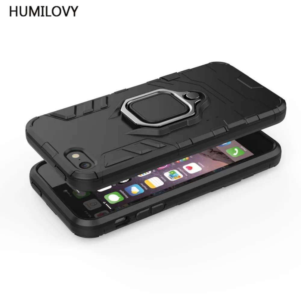 HUMILOVY 4 в 1 противоударный чехол для iPhone 6 7 8 Plus Магнитный Автомобильный держатель