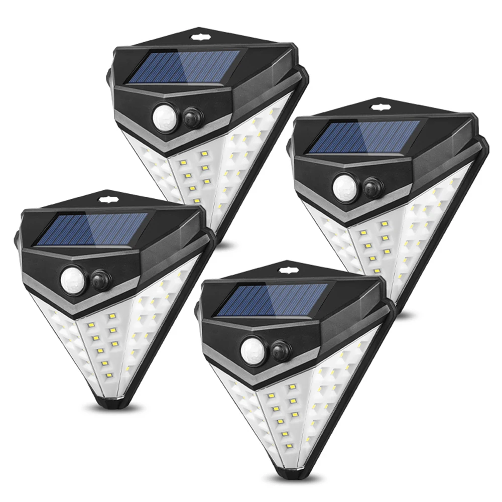 4Pcs Solar Lamp 38 Светодиодный Солнечный режим 4 шт. Солнечная энергия лампа датчик движения Открытый водонепроницаемый безопасности энергосберегающие садовые настенные светильники - Испускаемый цвет: 4Pcs Solar Lamp