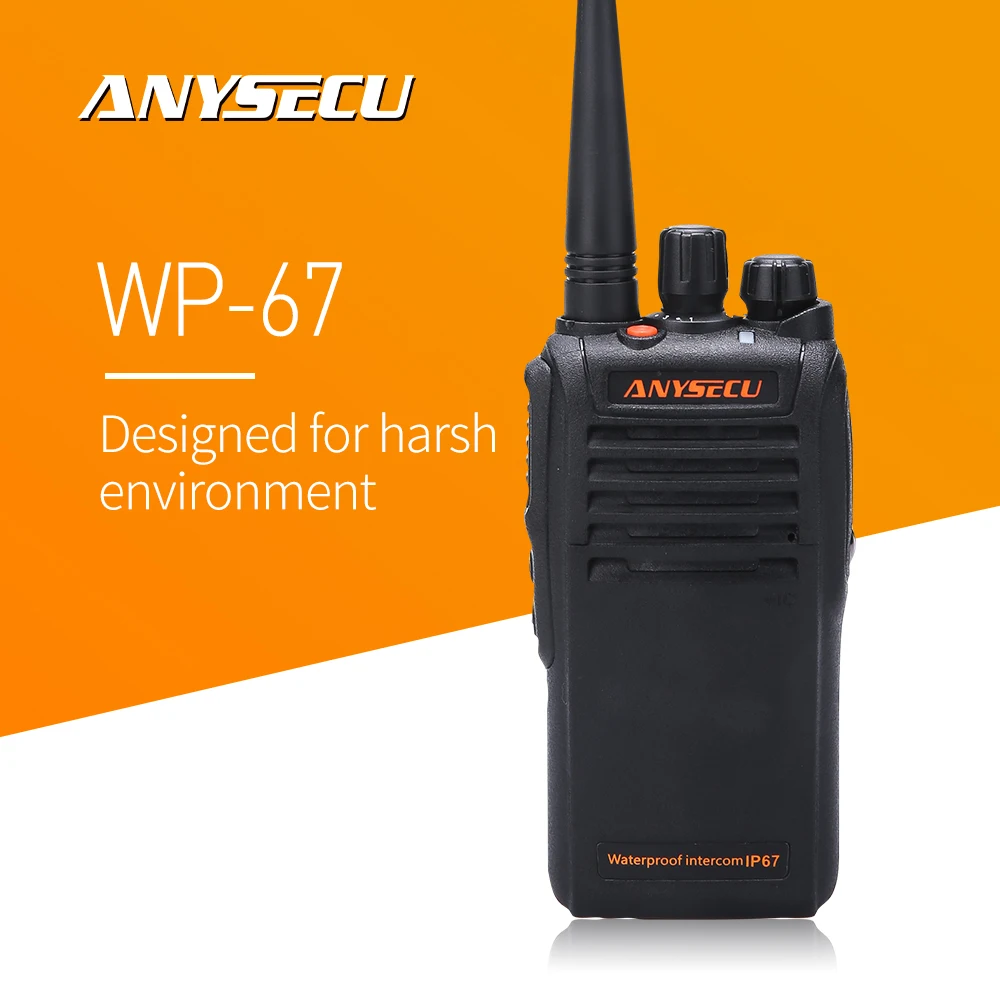 Рация Anysecu WP 67 IP67 водонепроницаемая радиостанция UHF 400 470 МГц двусторонняя