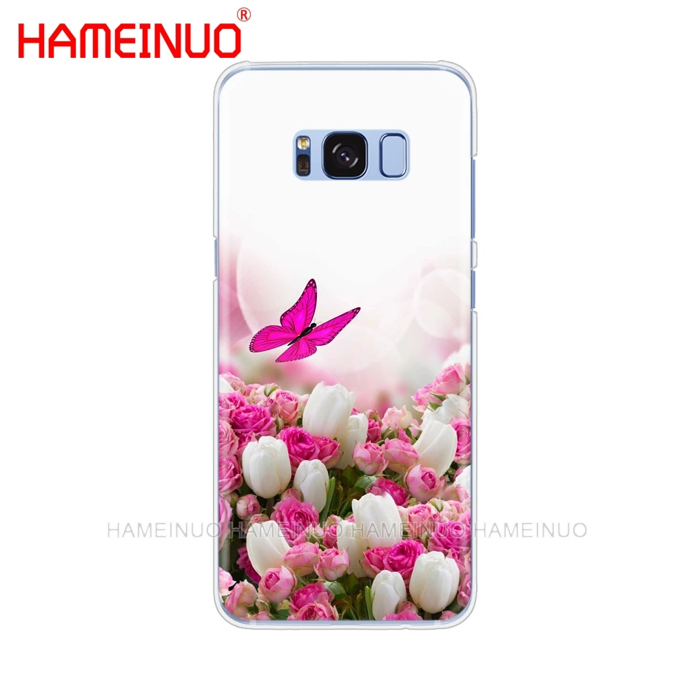 HAMEINUO бабочка на белых розах Цветок сотовый телефон чехол для samsung Galaxy S9 S7 edge PLUS S8 S6 S5 S4 S3 MINI - Цвет: 90924
