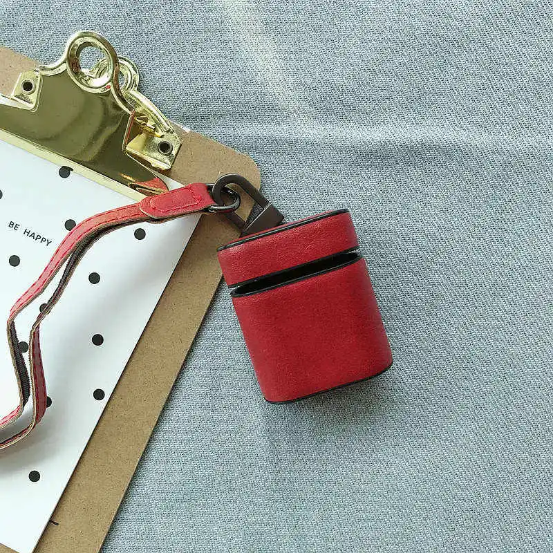 Роскошный деловой защитный чехол для Airpods из натуральной кожи, противоударный чехол для Air Pods, защитная коробка для Airpod