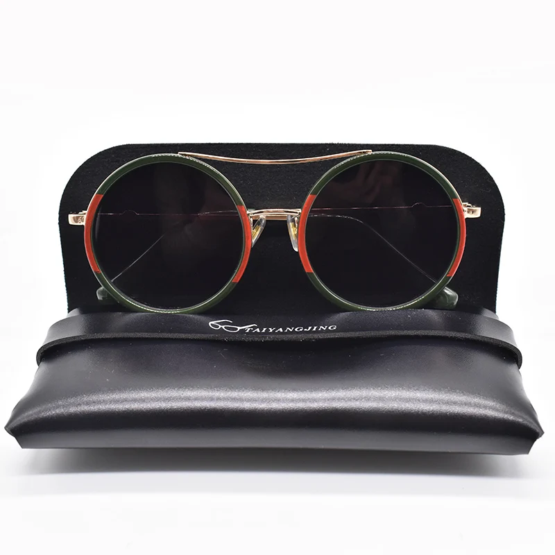 Новые Круглые Солнцезащитные очки женские 2019 винтажная брендовая дизайнерская