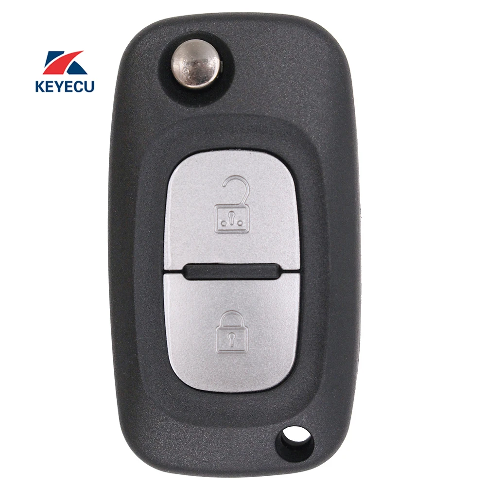 Запасной флип накопитель KEYECU с двумя кнопками 433 МГц PCF7947 для Renault 2006 2013 Clio 3 Master Kangoo