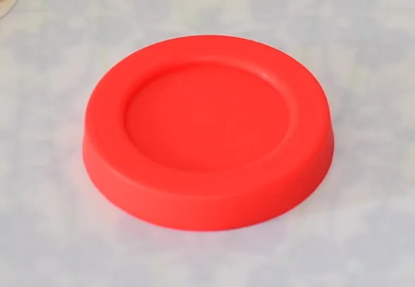 4pcs red Пищевые силиконовые крышки для Кокс-банок и пивных банок, экологически чистые крышки для поп-банок, пыленепроницаемые крышки для газированных банок - Цвет: 4pcs red