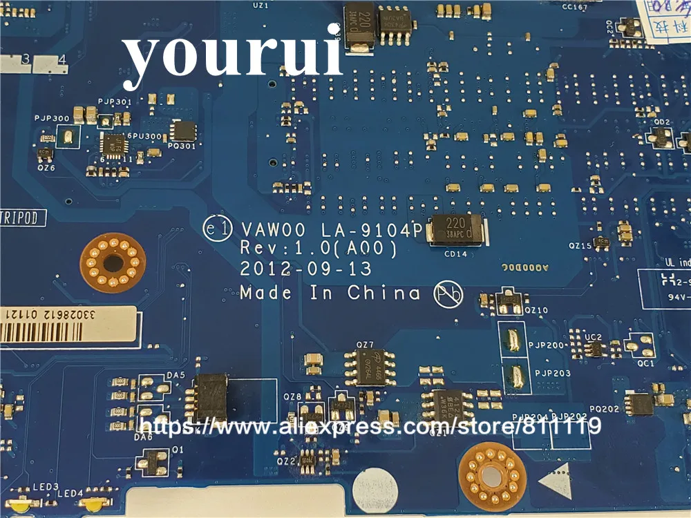 0HKJ53 HKJ53 CN материнская плата для ноутбука DELL Inspiron 3521 Материнская с радиатором VAW00 LA