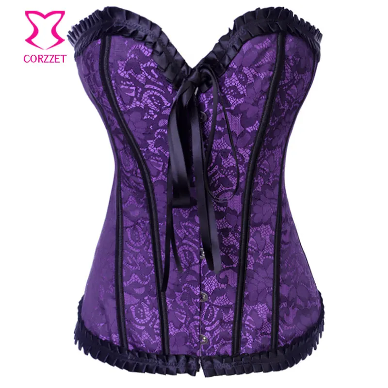 Женский корсет бурлеск из жаккардовой ткани с цветочным принтом|corset|corset promcorset