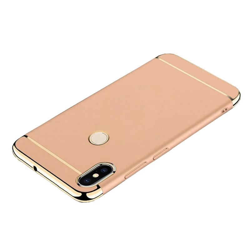 Gold-3in1 Mi xed цветной чехол для телефона для Xiaomi mi 8 mi 8 Lite задняя крышка модный прошитый матовый жесткий пластик Защитный корпус Coque Fundas - Цвет: Gold-3in1