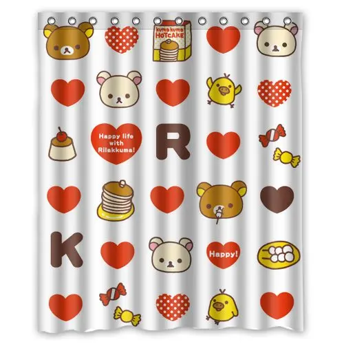 Каваи Rilakkuma пользовательские занавески для душа 60 &quotx 72&quot|custom shower curtain|shower