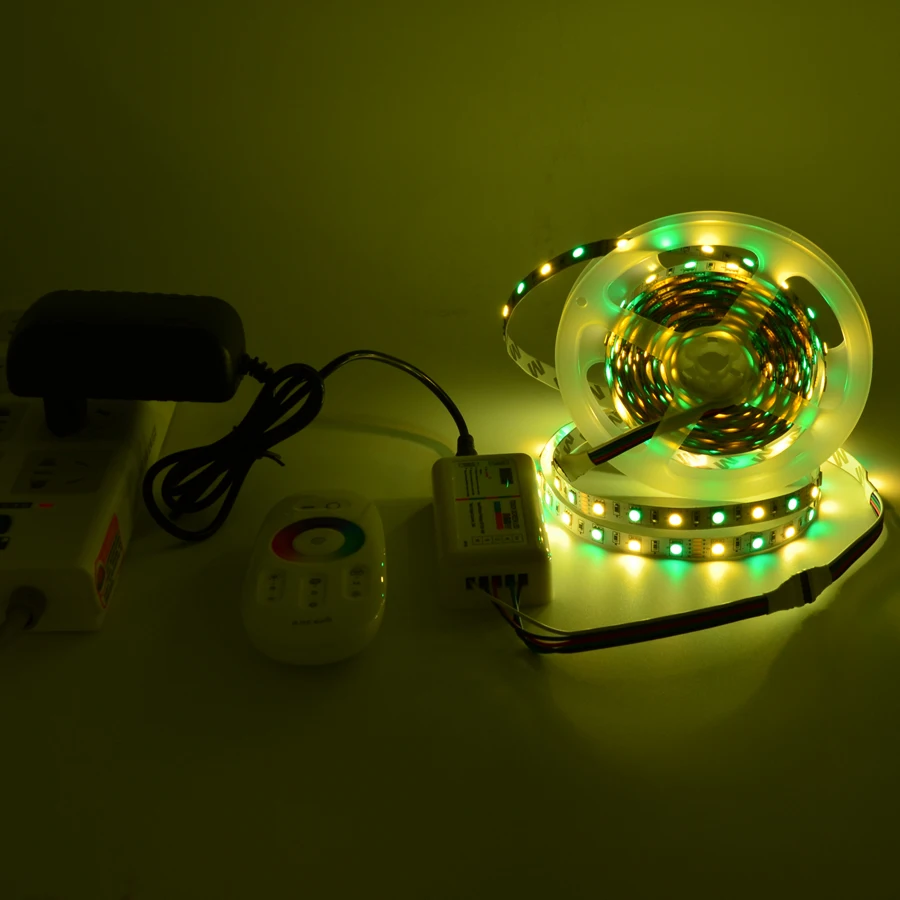 DC12V 5050 RGBW/RGBWW светодиодный светильник водонепроницаемая гибкая лента SMD+ RF сенсорный пульт дистанционного управления+ 3A блок питания