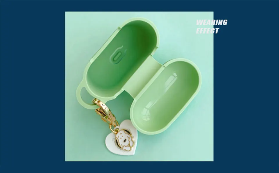 Силиконовый чехол с милой собачкой для Apple, аксессуары для airpods, Bluetooth, чехол для наушников, коробка, конфетный цвет, сумка, декоративная крышка, брелок для ключей