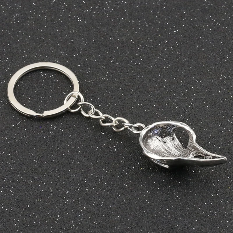 Ворон Череп брелок птица ворона Винтажное кольцо в стиле ретро стимпанк викингов