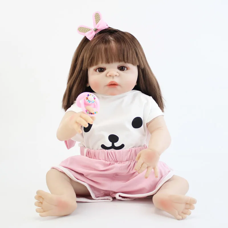 BZDOLL 22 &quotполностью силиконовый новорожденный девочка Кукла Реалистичная