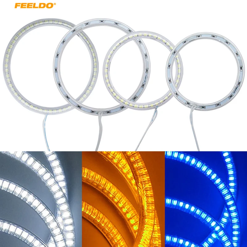 

FEELDO 4pcs/Set Car LED Halo Rings Angel Eyes DRL Head Lamp For Honda CRV 07/08 #FD-3062