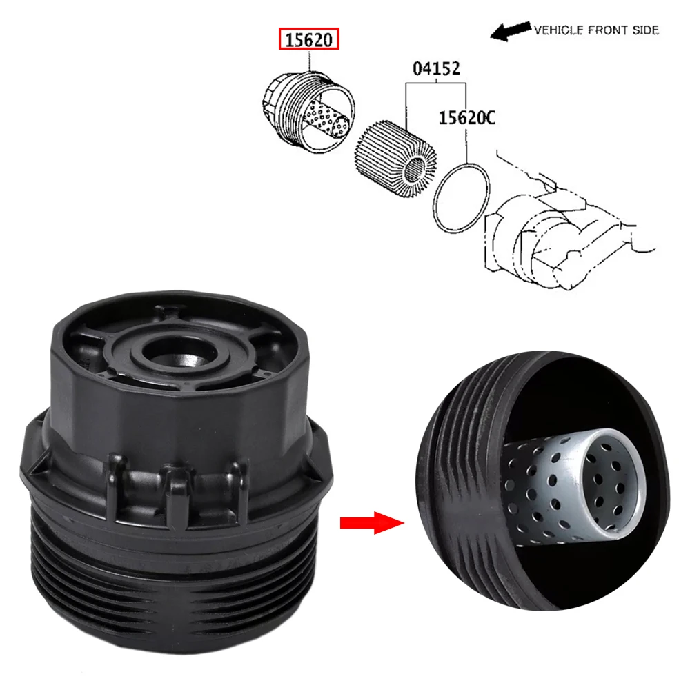 JEAZEA 15620-37010 1562037010 Масляный Фильтр Крышка корпуса крышка в сборе для Toyota Corolla Matrix Prius Scion iM Scion XD