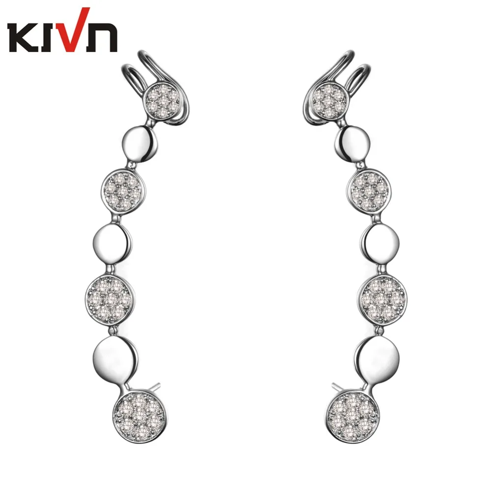 

Женские Модные ювелирные изделия, стильные серьги-каффы с фианитами для невесты, свадьбы, гусеничного альпинизма, серьги, рекламные подарки...