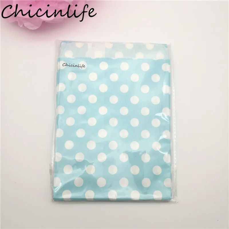 Chicinlife 25 шт./лот крафт бумажные мешки в горошек конфеты печенье попкорн еда
