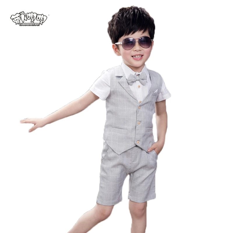 2018 летние комплекты одежды для маленьких мальчиков строгие костюмы джентльменов