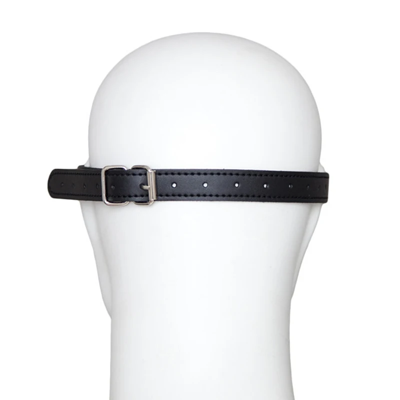 Регулируемая Маска из искусственной кожи на поясе повязка глаза сексуальные