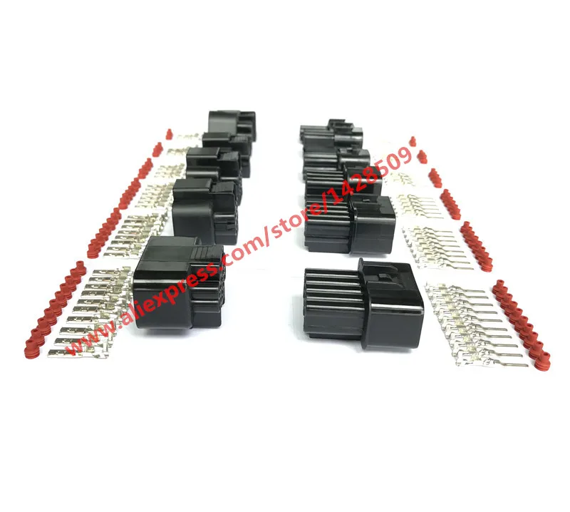 6 комплектов KUM 2-10P Superseal авто разъем для Mitsubishi EVO Кривошип датчик угла(CAS) разъем подходит Lambda кислородный датчик IGC hyundai