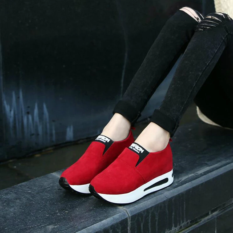 Женская повседневная обувь увеличивающая рост весна-осень модная