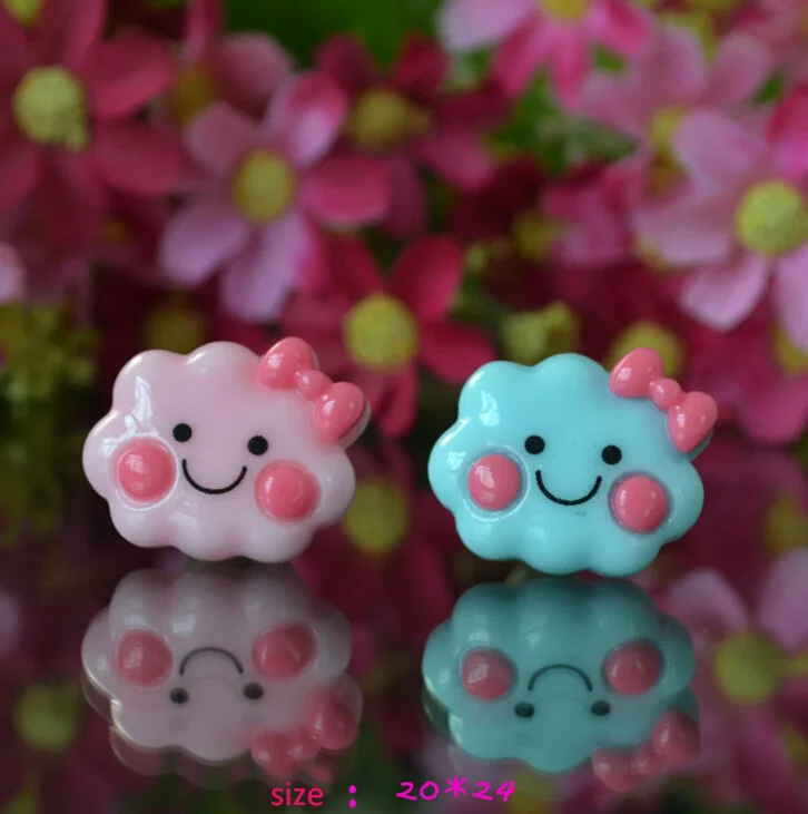 Милая Смола улыбка облако с луком обратной стороной кабошон фотоэлемент | Дом и