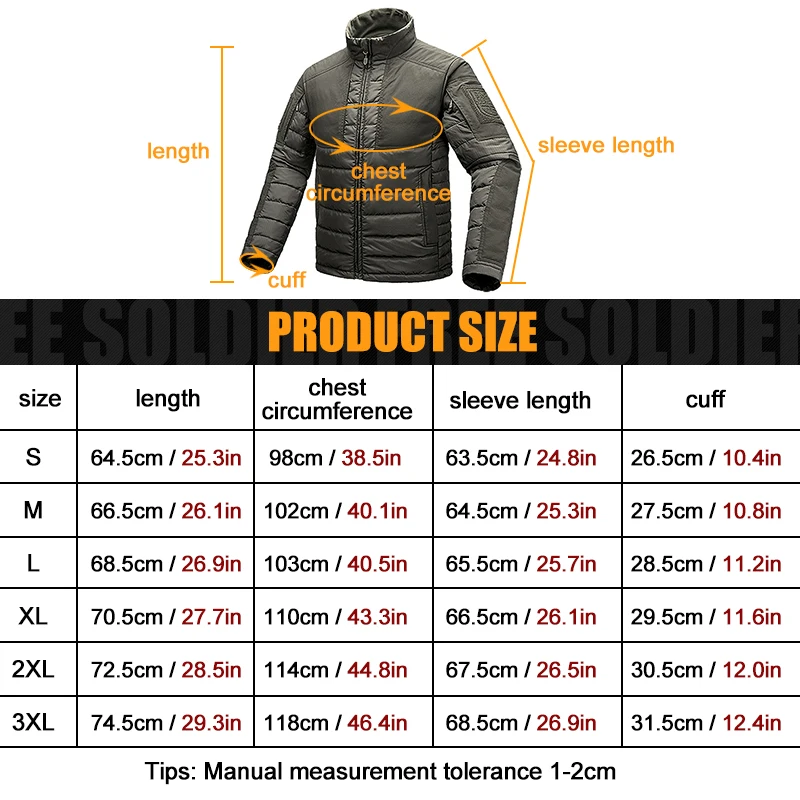 

FREE SOLDIER Outdoor sports camping hiking tactical jacket, heat retaining anti-spot wear-resistant jacket / coat