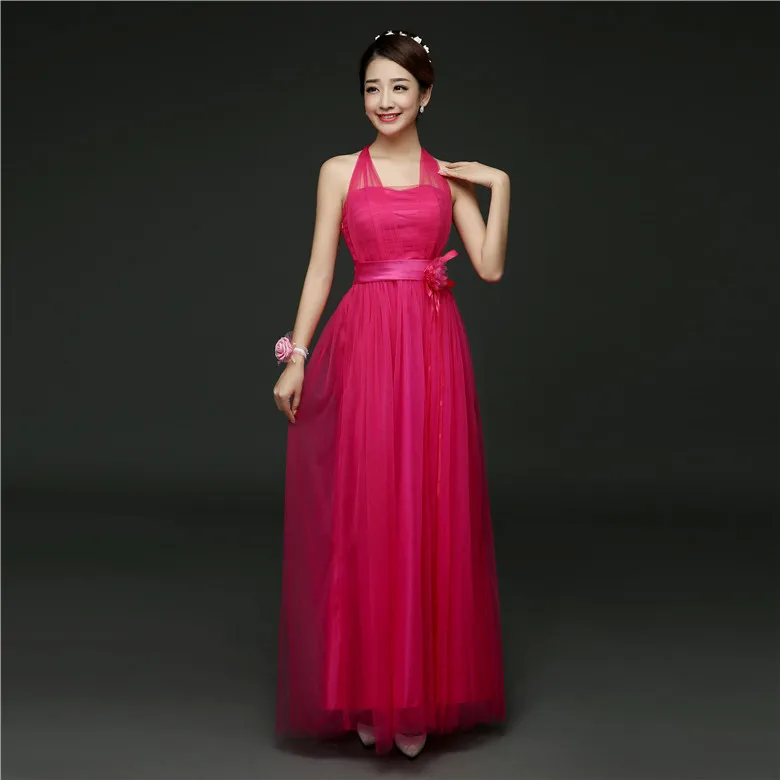 Акция 8 видов цветов DIY стили платья подружки невесты с цветком длинное платье