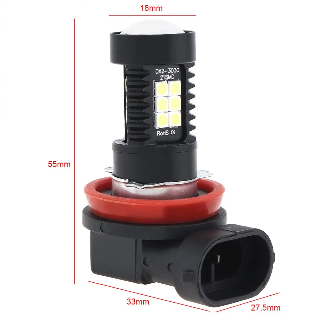 2 шт. Автомобильные светодиодные фары 12V лампы H8 H11 3030 SMD светильник s 1200LM 6500K 7500K