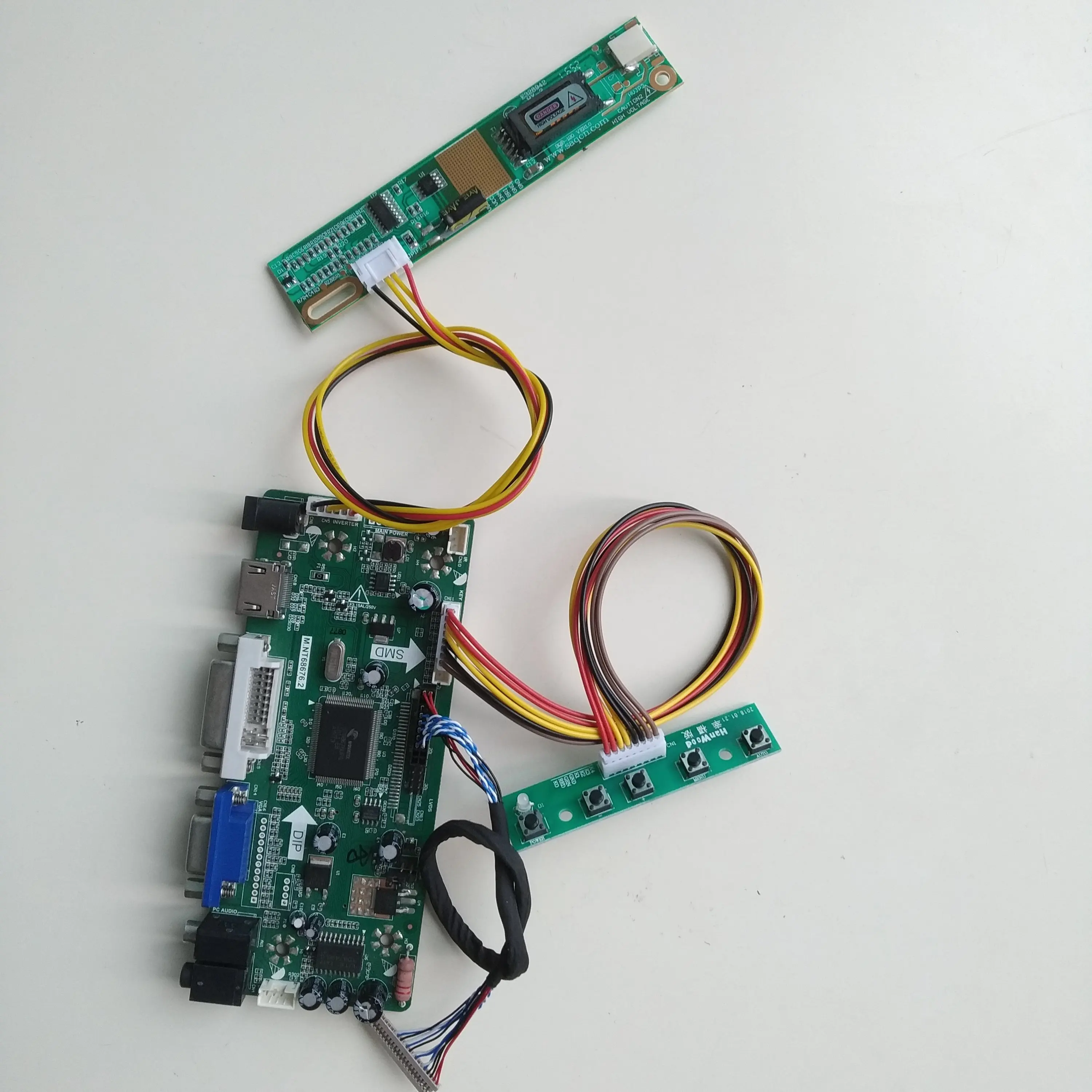 Комплект драйвера платы контроллера M.NT68676 DVI 20pin VGA LCD DIY card для 12 1 &quotB121EW03 V4/V5 1280X800