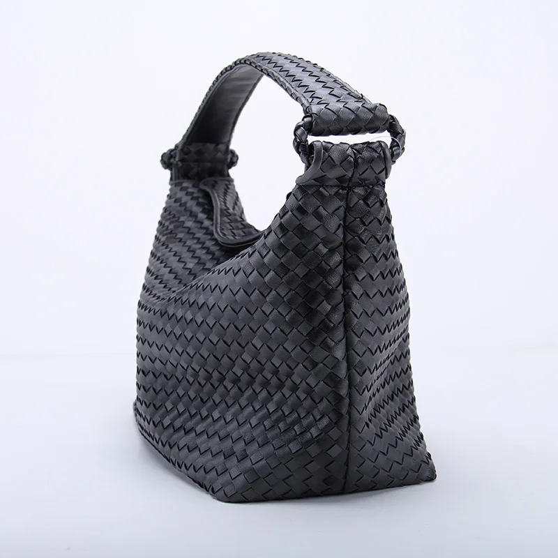 Женская тканая кожаная сумочка с изображением Мун крест накрест Вязание Хобо