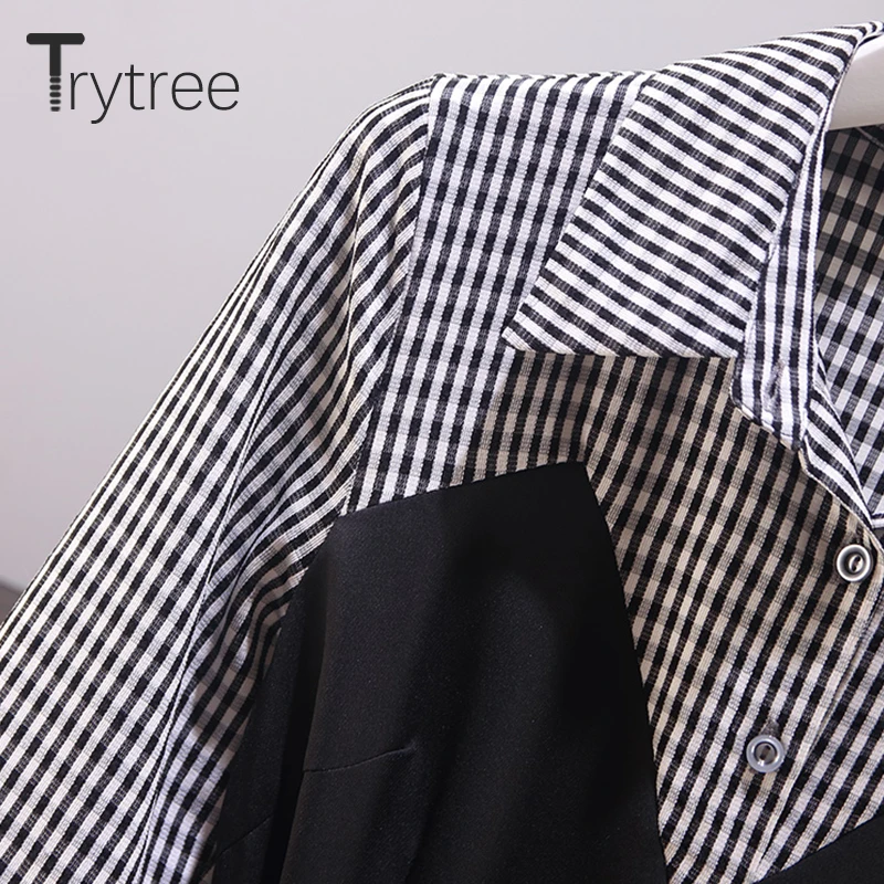 Trytree весеннее платье Повседневное трапециевидной формы женские с пышными