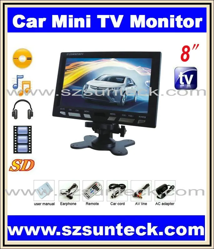8 дюймов автомобиля мини ТВ ЖК-монитор | Автомобили и мотоциклы