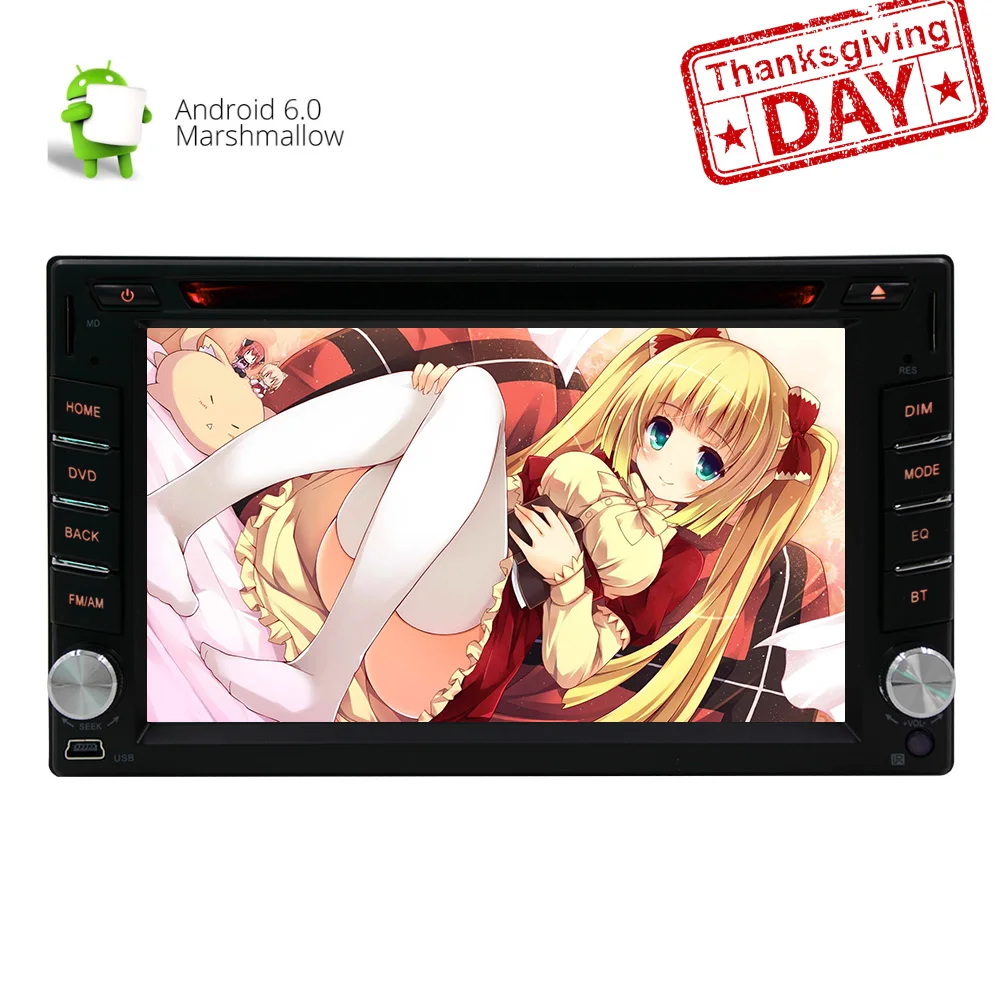 6 2 &quotДвойной Din Android автомобильное радио в приборной панели Bluetooth CD DVD плеер HD
