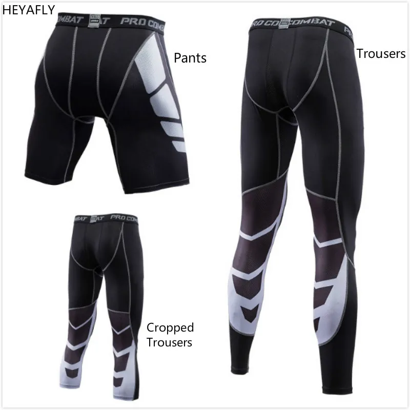 

Men's Sports And Fitness Tights Basketball Trouser Running, Elastic And Fast Drying Cropped Trousers Bodybuilding Trousers