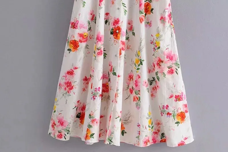 Лето 2019 цветок Складчатое Платье с принтом Для женщин элегантные свадебные