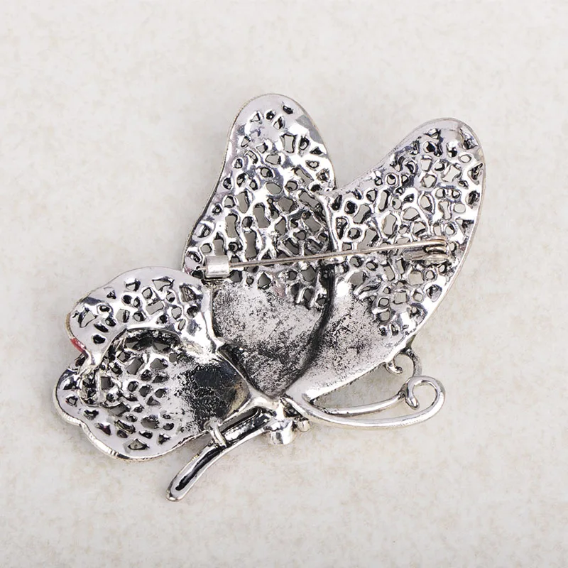 Женская Брошь в стиле ретро большая эмалированная брошь форме насекомых бабочек