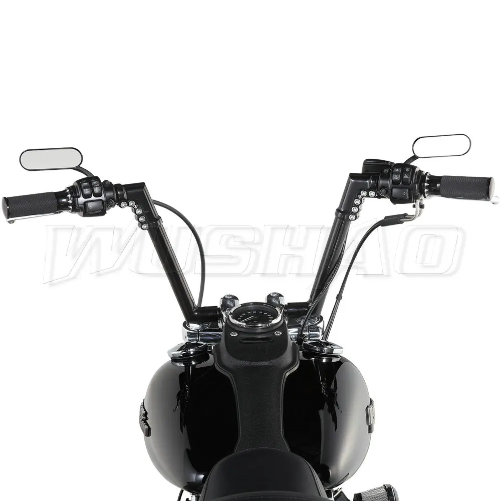Черные и хромированные мотоциклетные зеркала заднего вида для Harley Dyna Road Electra Glide Touring Softail Sportster 1200 883