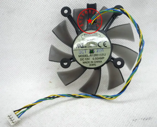 HZDO R128015SU DC 12V 0.50AMP 4Pin 4-проводные PWM 75 мм Охлаждающие вентиляторы для ASUS EAH5830 6850 8600g 9800