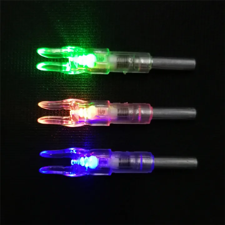 3pcs colorful 3/6 шт стрельба из лука автоматически освещенные Nocks лук струна активированный светодиодный 6,2 мм Стрелка НОК хвост для стрелы валы охоты - Цвет: 3pcs colorful