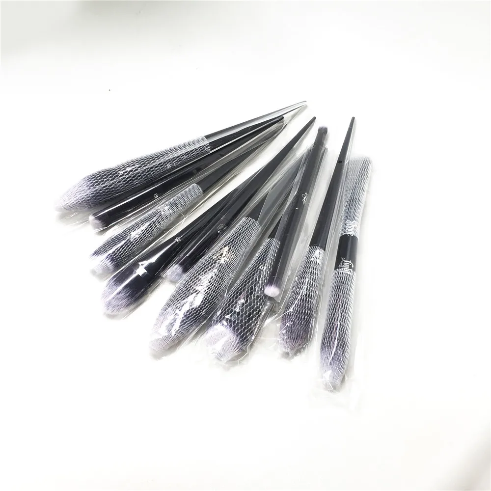 10-Brushes Set K-SEREIS 10 шт набор кистей для макияжа(#10 20 25 35 40 1 2 4 тени+ светильник Lock-it edge Пудра основа контур консилер тени для век - Handle Color: 10-Brushes Set