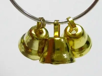 

100 Golden Christmas Jingle Bells Charms Pendants 11mm for Craft DIY