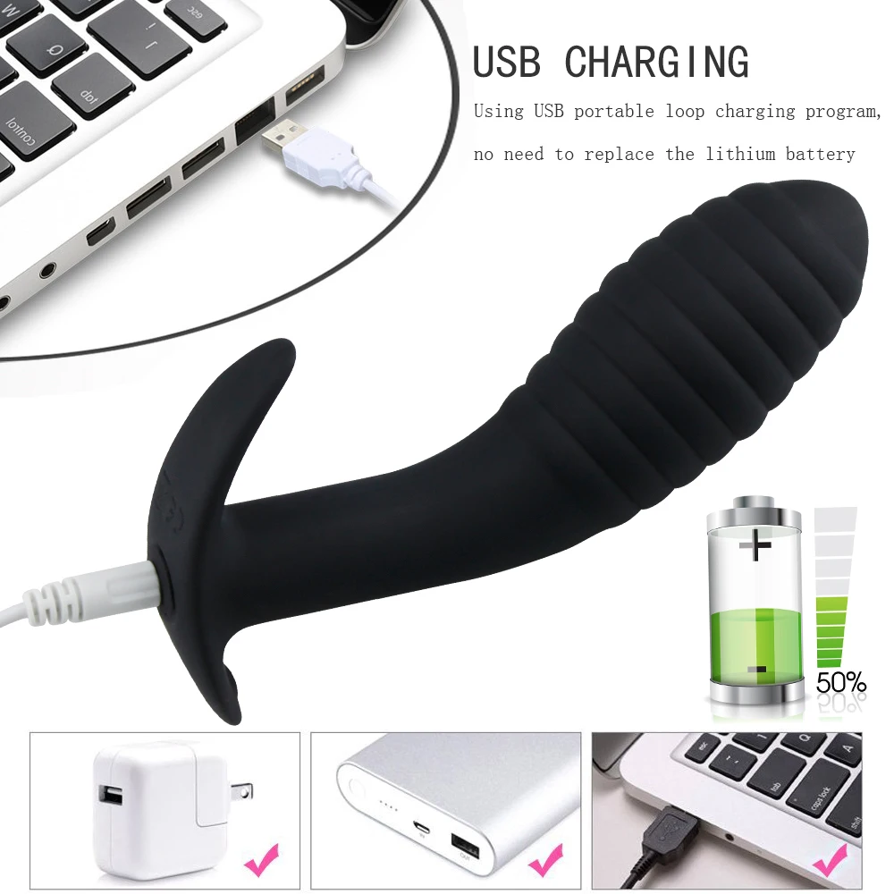Man nuo S/M/L Anal Plug Vibrator Prostate Massager 10 Speeds Butt Anus Sex Toys for Men Women with Remote Control Waterproof | Красота и
